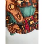 Vintage Silk Track Jacket Y2k 90s Boho Indie Sleaze Sz Small Streetwear Red Photo 8