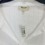 Madewell Pointelle Notch Neck Tee Shirt Cotton White Basics Casual Small NWT Photo 7