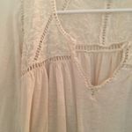 Lucky Brand white 3/4 length sleeve Boho top, size Medium Photo 3