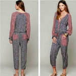 Free People Y2K Leia Floral Jumpsuit Village Country Style Boho Cottagecore Sz S Photo 1