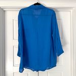Aerie  Blue Cotton Gauze Blouse, Large Photo 1