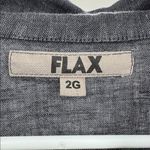 Flax  Dark Gray Button Down linen Shirt lagenlook 22-24 3/4 sleeve oversized Photo 7