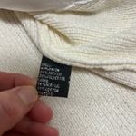 Lisa International Faux Fur Sweater Size Large Long Sleeve White Brown Photo 4