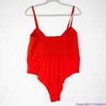 Eloquii NEW‎  red Tie Front Bustier Bodysuit, 18 Photo 5