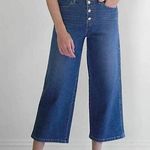 Levi's  Mile High Cropped Wide Leg High Rise Denim Jeans Button Fly Size 24 Photo 0