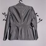 Calvin Klein Women's Metallic Gray Blazer Photo 3
