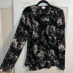 Parker 100% Silk Asymmetrical Button Front Long Sleeve Blouse Photo 0
