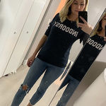 Navy "Indoorsy" Sweater/Long Sleeve Shirt, Small Blue Photo 0