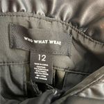 Who What Wear  Black Faux Leather Paper Bag Ankle Pants NWT Photo 5