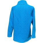 Talbots T by Quilted Glitter Snowflake Pullover Blue Silver Medium Photo 3