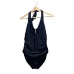 Calvin Klein Swimwear Sz 10 Black One Piece Swimsuit Fabulous & Flattering! Photo 1
