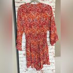 IRO  Vibrant Red and Orange Long Sleeve Rhodey Romper Photo 2