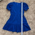 Alice + Olivia Ann Tiered Blue Mini Dress Photo 2