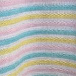 Vintage Pastel Striped Knit Mock Neck Pullover Size XL White Photo 5
