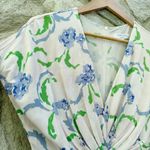 Prabal Gurung  Brushstroke Floral Twist Midi Dress Photo 7