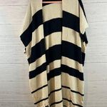 fab'rik  Black and Cream Color Block Open Front Cardigan Size S/M Photo 0
