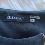 Ellen Tracy Black Front Zip Crepe Sheath Dress Photo 8