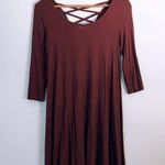 Maroon Flowing Dress Red Photo 0