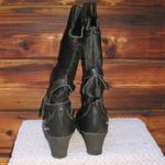 Oscar Sport Pony Fur Apres Ski Wedge Boots Black Size 6.5 Photo 5