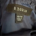 B Darlin  Juniors' Rosette Off-The-Shoulder Fit & Flare Dress Navy Sz 13/14 Photo 7