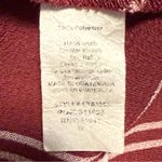 Coverstitched  Long Sleeve V Neck Top Blouse Crimson Red White Plaid Medium Photo 6