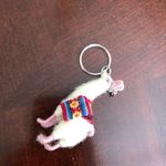 Llama Keychain White Photo 0