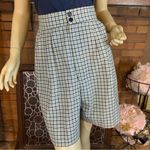 VINTAGE CIRCA 1990'S CHRISTY GIRL TAUPE & BLUE PLAID SHORTS' SUIT (12) Photo 6