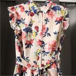 Tahari  Floral Midi Dress with Belt Size 6 Photo 7