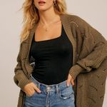 VICI PRESLEY SCALLOPED EDGE POINTELLE KNIT CARDIGAN Photo 4