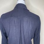 Rag and Bone Black Faux Linen Crinkled Button Down Top Blouse Shirt Large Photo 3