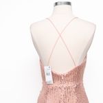 Liv Foster Sequin Draped Mini Dress Rosy Peach Size 2 Pink Photo 4