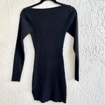 NWT Rumours Has It You Look Divine Ribbed Knit Mini Dress Black Women's Small Photo 1