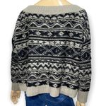 Trouvé Nordstrom M Black Tan Beige Oversized Reverse Slouchy Thick Knit Sweater Size M Photo 3
