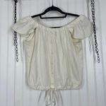 Madewell Off Shoulder Drawstring Waist Top & Simply Blessed Shorts Set Size S Photo 2