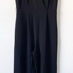 Diane Von Furstenberg  Rawena Wide Leg V-Neck Jumpsuit in Black Photo 0