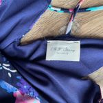 143 Story  Navy Bright Floral Maxi Dress S Criss Cross Strappy Boho Summer Photo 2