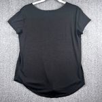 cupio  Womens Black Short Sleeve Rounded Hem TShirt Top Casual Work Staple Medium Photo 7