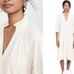 Amanda Uprichard Saffron Midi Dress in Ivory Size Medium Photo 2