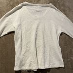 Gap NWT  Maternity Shirt Womens Large Cream Waffle Knit Long Sleeve Thermal Scoop Photo 2