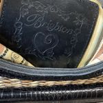 Brighton Edna Black Leather and Woven Raffia Straw Shoulder Bag Photo 9