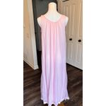 Vintage Pink Chiffon Lace Long Nightgown Sheer Barbie Cottage Large 60's Photo 8