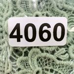 Piazza Del Tempo Lace Top Linen Blend Long Sleeve Crochet Detail Green Blouse XL Photo 10