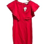 FAVLUX Coral Red Chic Sheath Dress, New with Tags Photo 2