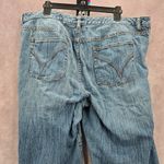056. Venezia Bootcut Blue Stretch Straight Denim Wide Leg Pants Jeans 6 Photo 4