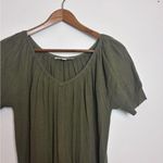 Loft Ann Taylor Olive Green Wool Blend Short Sleeve Casual Fall Dress Photo 4