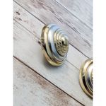 Vintage Clip On Earrings Gold/Silver Tone Rope Design Large Just Under 1 & 5/8" Photo 4