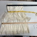 POOF‎ COUTURE Women’s Ivory Three Tier Ruffle Dress Size Medium Photo 5