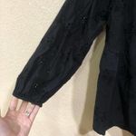 J.Crew NEW NWT  Button-front eyelet peasant top in black Photo 3