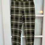 Modcloth Plaid Pull on Ankle Pants in Green Yellow Black Pop Punk Grunge Size XS Photo 7