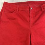 Talbots  Plus 20W Jeans Flawless Scallop Hem Denim Slim Ankle Red Curvy Fit Photo 5